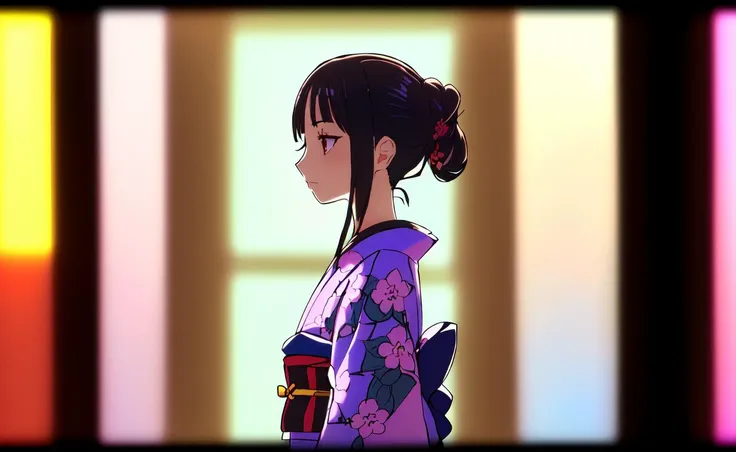 1girl, wanostyle, (masterpiece), (best quality), solo, female focus, extremely detailed, illustration, kimono, traditional clothing, depth of field, sketch, dark intense shadows, sharp focus, soft lighting, colorful, good composition, solo, indoors,  

<lo...