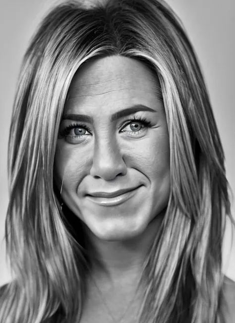 a black and white photo of a woman with long hair