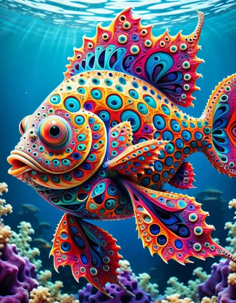 a fish, vibrant whimsical colors <lora:ral-mndlbrt:0.9> ral-mndlbrt