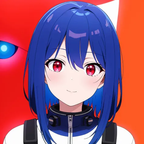 masterpiece, best quality,
vivid colors,
1girl, (solo)
(30 years old, 30y.o, adult)
blue hair,
[(glowing eyes):0.35], red eyes
shoulder length hair
astronaut
""
"        "  
"                             "