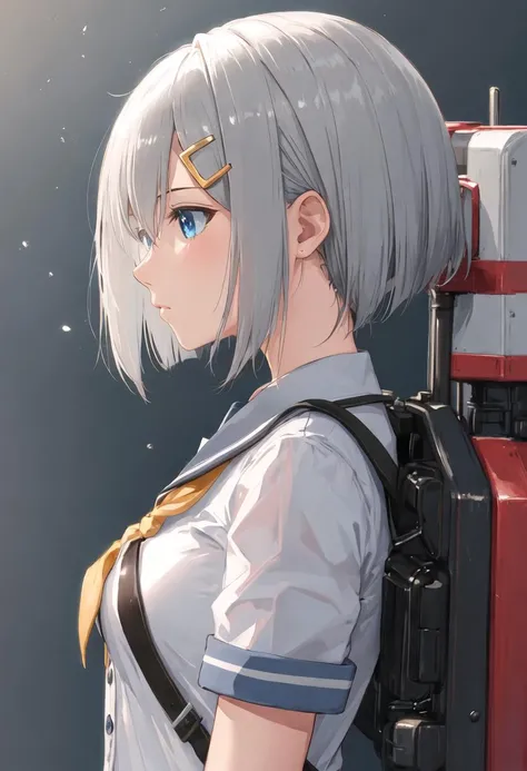 {safe:1.10}, best quality, masterpiece, highres, solo, {hamakaze_kantaicollection:0.90}, profile, from_side, upper_body