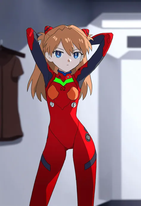 a cartoon picture of a woman in a red suit and green bow