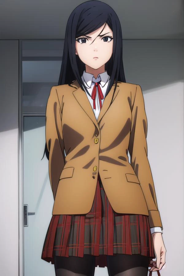 marikurihara, <lora:mari kurihara s1-lora-nochekaiser:1>,
mari kurihara, long hair, black hair, (black eyes:1.5),
BREAK skirt, school uniform, jacket, pantyhose, plaid, plaid skirt, blazer,
BREAK indoors, classroom, school,
BREAK looking at viewer, (cowboy...