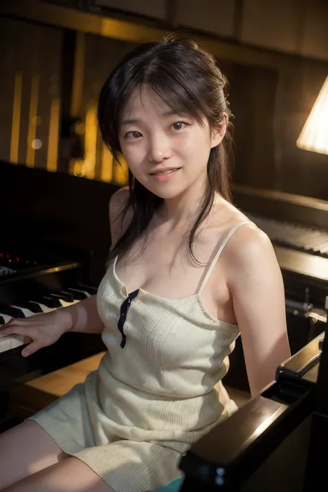 <lora:shihoActual08:0.8> shiho,
realistic photo of a girl,  1girl, solo, 
"A woman with a soulful gaze plays a grand piano in a dimly lit jazz club, her fingers dancing across the keys with effortless grace. The soft glow of the stage lights illuminates he...