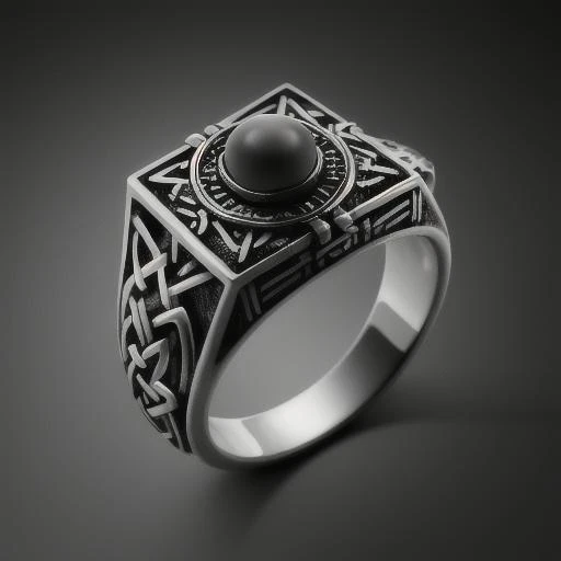 (CG),(masterpiece), (best quality), (ultra-detailed), no humans, simple background, grey background, depth of field, gradient background, (ring), silver, simple detail, (viking ring),  ((angular))
 <lora:elderring_V1:1>