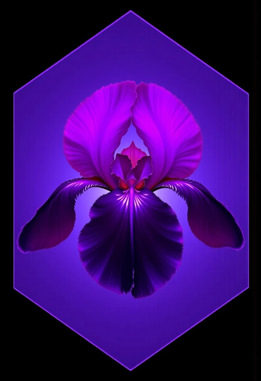 octagon shaped icon of a purple iris
Capture this masterpiece in high-resolution detail, reminiscent of a studio photo quality shot by Annie Leibovitz. Use a Zoom Burst shot technique to add dynamic movement, and include elements of bioluminescence to brin...