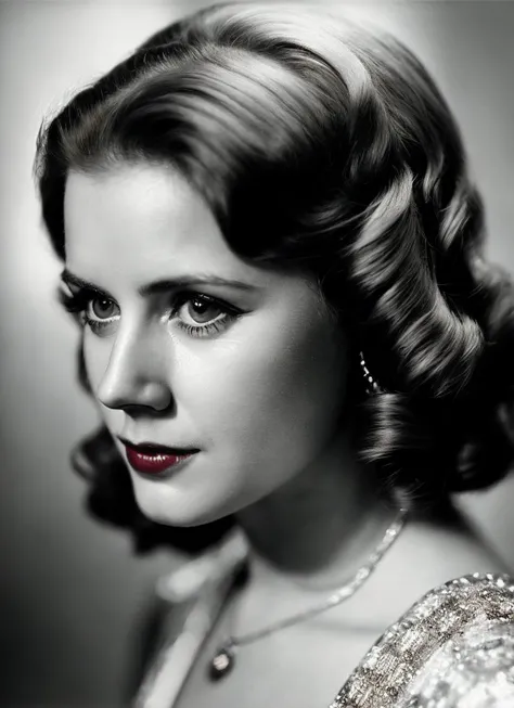 A 1930s professional photograph of sks woman, ((detailed face)), (High Detail), Sharp, 8k, ((bokeh)), <lora:locon_amy_v1_from_v1_64_32:1.3>