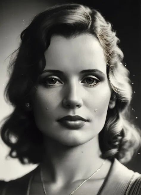 A 1930s professional photograph of sks woman, ((detailed face)), (High Detail), Sharp, 8k, ((bokeh)), <lora:locon_geena_v1_from_v1_64_32:1.3>