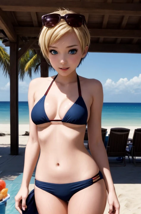 <lora:swimmerSM-08:0.5> swimmerSM,short hair,1girl, cute, beach, bikini, anime screencap, (masterpiece), (best quality), (ultra-detailed), (best shadow), (absurdres)