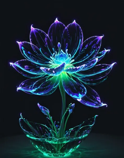 <lora:Glowing_bubble_XL:1> glowing bubble flower