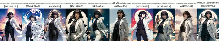 (masterpiece, best quality:1.2), intricate details, <lyco:GoodHands-beta2:1>, <lora:han_sooyoung-000012:1>, han sooyoung, 1girl, bangs, white coat, black shirt, long sleeves, pants