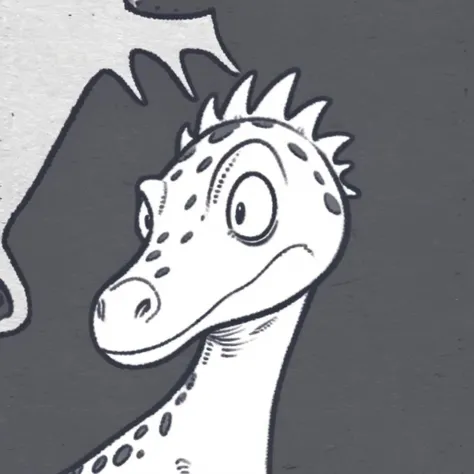 Grayscale,cartoon,Dinosaur,<lora:pingunuldoll:0.8>