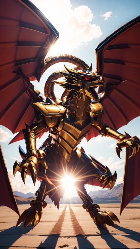 (ra_ygo, The Winged Dragon of Ra, Yu-Gi-Oh!), mega ultra chicken,   <lora:Ra_YGO:0.8> BREAK,
dynamic pose,, masterpiece, best quality, hyperrealistic, extremely detailed, highly quality, 4k, sharp focus, professional photograph, sharp focus, award winning,...