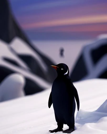 RedHat Linux Penguin, dark, edgy, cyborg, penguin, assassin, super cool, action and adventure,