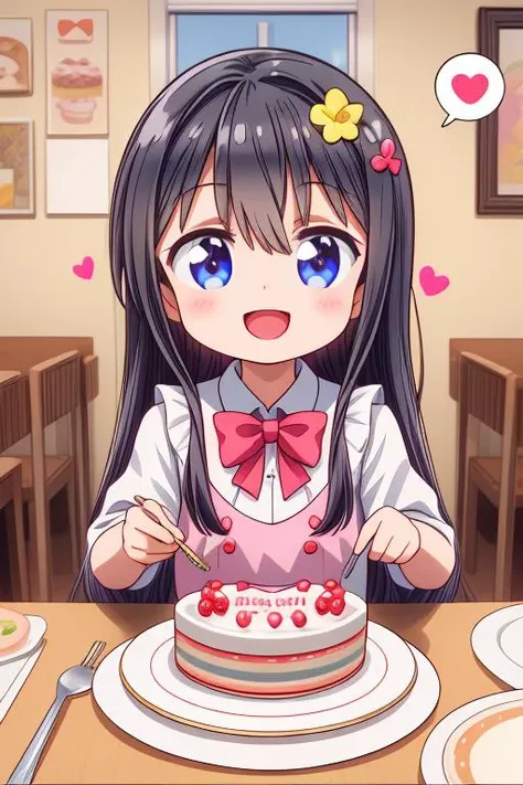 ultra-detailed,masterpiece,best quality,indoor,1girl,hana,comic style,spoken heart,petite,happy birthday,text,cake,food,table,happy <lora:Wataten_Hana-v20:0.7> <lora:hyperdetailer_v080:1>