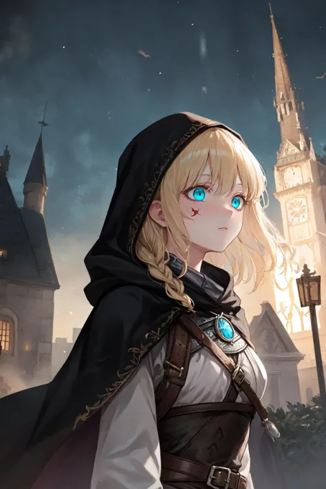 best quality, amazing intricate, 
1 girl, adult (elven:0.7) woman,  turquoise eyes, light blonde dutch braid,, 
white, 
purple, 
 solo, upper body, looking up, detailed background, detailed face, (<lora:StonepunkAI:0.6>, stonepunkAI, stone theme:1.1),  sup...