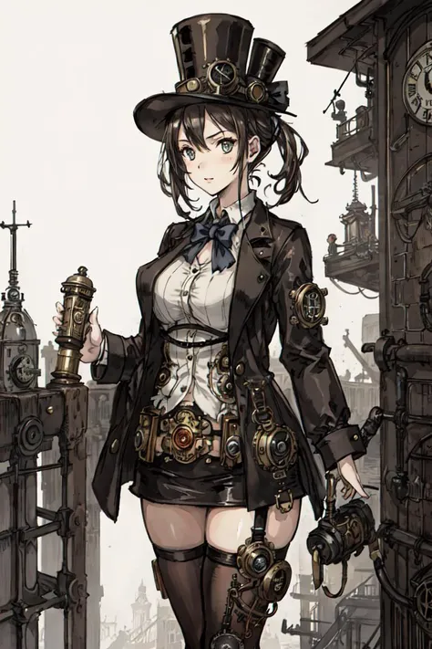 ((best quality, high_resolution, distinct_image)), girl,steampunk,