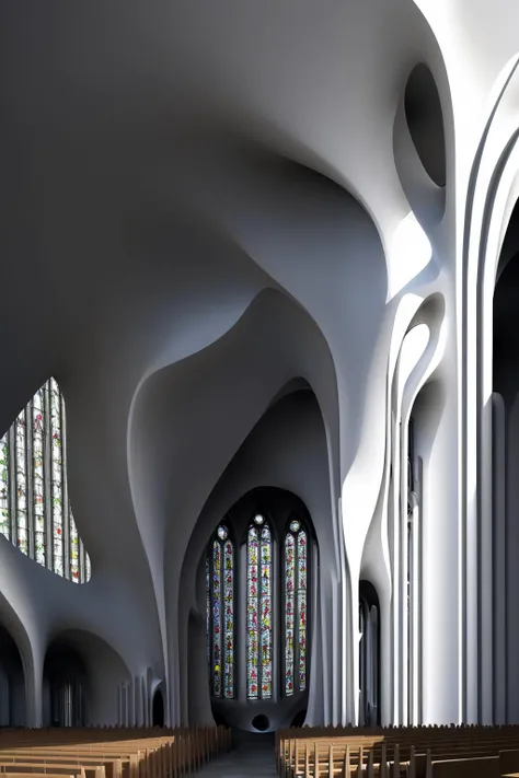 <lora:Arc_v5:1> curvilinear cathedral