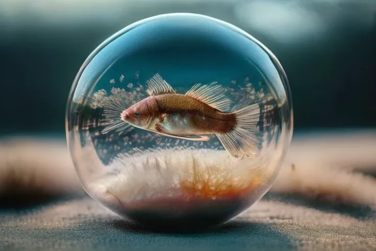 a lot of beautiful fish, hyperrealism, high detailed background, 8k uhd, dslr,  soft lighting,  high quality,  Fujifilm XT3, HD,  Sharp,  film grain,  polaroid style,  transparent water,  masterpiece,  small plants in background, in the ocean, sunlight fro...