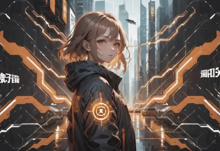 (see the girl through the translucent hud:1.9), 
orange tone hud, graphic, elements, <lora:testcyber:1.5>, 
1girl, solo, cute, angry,
cyberpunk, scifi, future, (background city:1.9),
(fisheye:2.0), low-contrast,