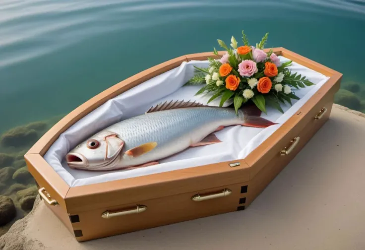 open casket funerals of a fish