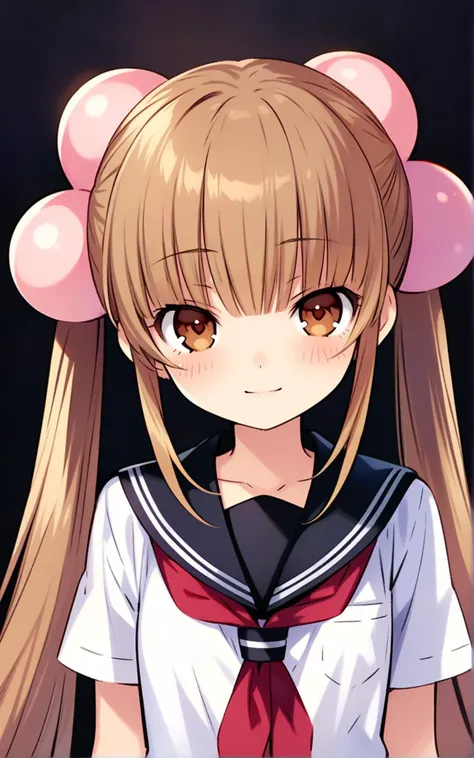 anime girl with long hair and pink ears wearing a sailor outfit