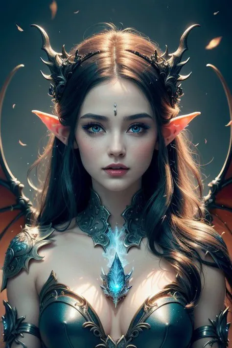 (Best quality, 4k, High-resolution, Masterpiece:1.2), Ultra-detailed, Realistic, Radiant lighting, Epoch Elves, Portraits, Fantastical colors, Fine art, Ethereal beings, Dreamlike, Whimsical creatures, Detailed facial features, Glowing eyes, Elven beauties...