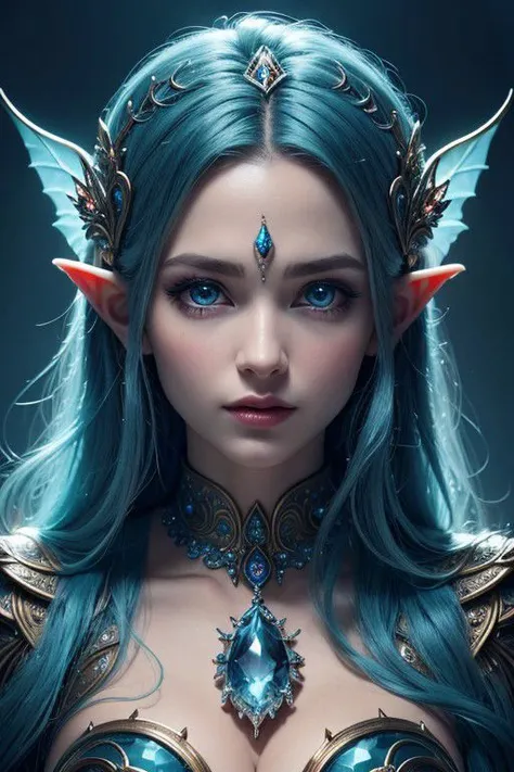 (Best quality, 4k, High-resolution, Masterpiece:1.2), Ultra-detailed, Realistic, Radiant lighting, Epoch Elves, Portraits, Fantastical colors, Fine art, Ethereal beings, Dreamlike, Whimsical creatures, Detailed facial features, Glowing eyes, Elven beauties...