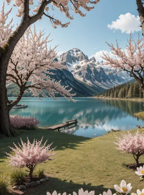 small centered composition, product shot, plain background, art by Eric Deschamps, wallpaper art, in the center is an image of a Potent ("The Lake of Darkness":1.2) , blossoms