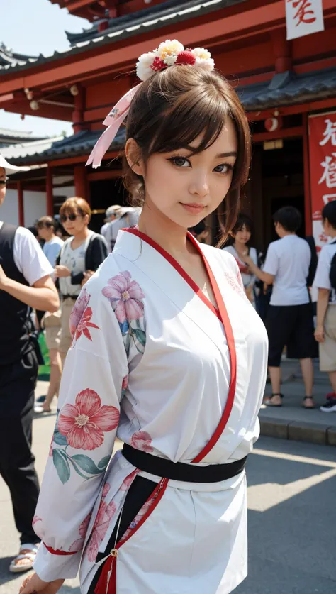 masterpiece, best quality, 1girl, koi dance, japanese clothes, obon, festival,