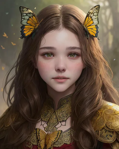 8k portrait of wG7OoL1qcn with brown hair, intricate, elegant, highly detailed, majestic, digital photography, art by artgerm and ruan jia and greg rutkowski surreal painting gold butterfly filigree, broken glass, (masterpiece, sidelighting, finely detaile...