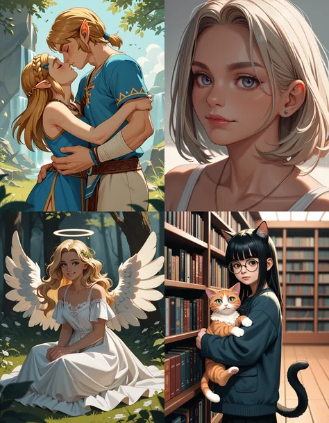 https://civitai.com/articles/5300 ___ All images: score_9, score_8_up, score_7_up ___ 1st image: 1girl, 1boy, Princess_Zelda, (The_Legend_of_Zelda:_Breath_of_the_Wild), standing, kiss, hug, closed_eyes ___ 2nd image: 1girl, lovely face, portrait, close-up,...