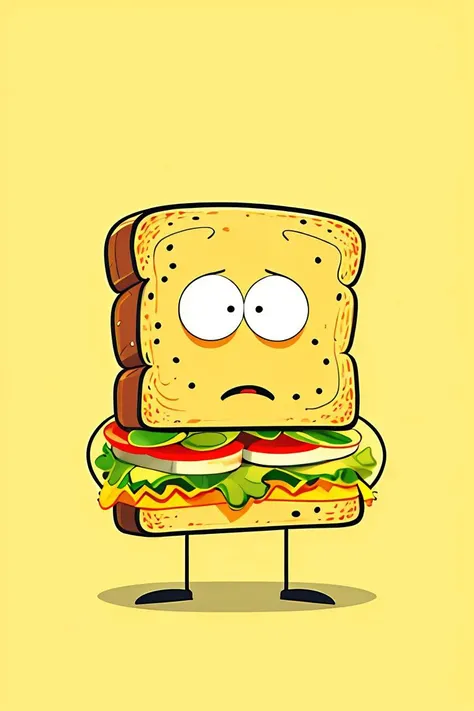 master piece,high quality,a sandwich,cartoon Character,illustration,<lora:ãå¡éIPãé£ç©å¤¸å¼ æäºº æç»&3Dé£æ ¼_v1.0:0.8>,