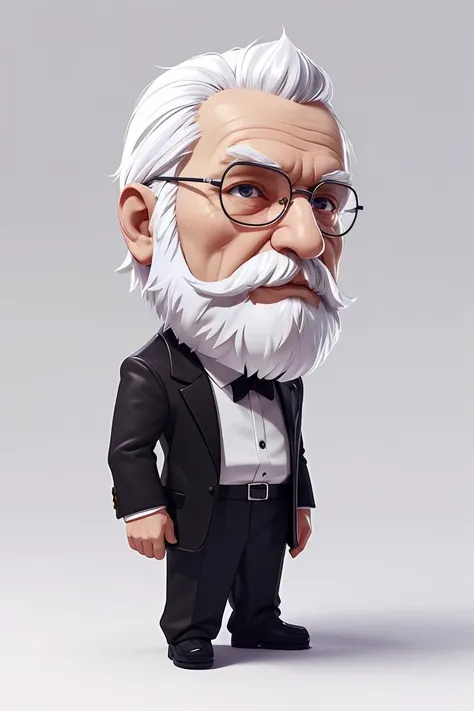 a cartoon of a man with a beard and glasses