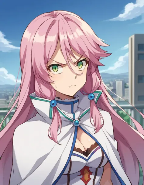 score_9, score_8_up, score_7_up, source_anime,
flarearlgrandejioral, <lora:flare-arlgrande-jioral-ponyxl-lora-nochekaiser:1>
flare arlgrande jioral, long hair, pink hair, hair between eyes,
green eyes, dress, white dress, cleavage, cape, white cape, high c...