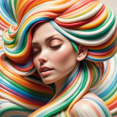 woman with rainbow hair, swirling, vortex in background, splash, outrun, rainbow colors, <lora:ral-toothp:1> ral-toothp, (masterpiece:1.2), best quality