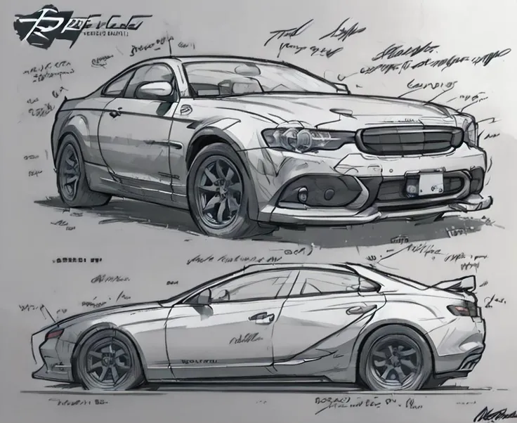 cyberpunk, car, science fiction, motor vehicle, 
<lora:car sketch_20231016143009:1.0> car_sketch, three view, text, logo