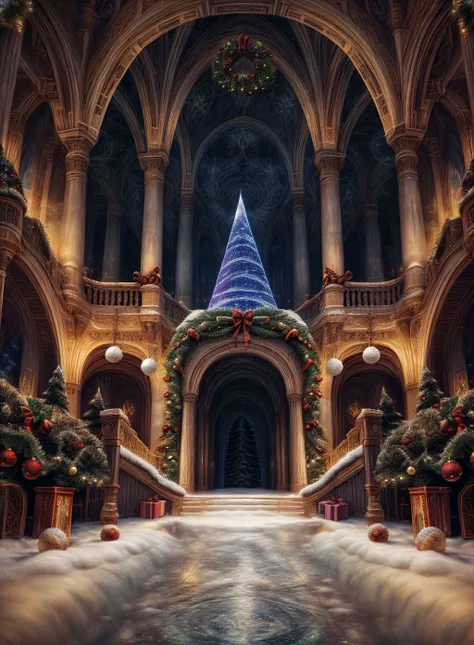 masterpiece,best quality,CG,wallpaper,HDR,high quality,high-definition,extremely detailed,(christmas atmosphere:1.2),whimsical vibes,magical energy,(enchanting aura:1.1),(ethereal glow:1.1),(dreamlike world:1.4),(detailed:1.05),(extremely detailed:1.06),sh...