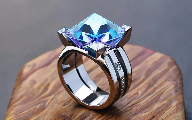 water crystal ring, Tungsten Light