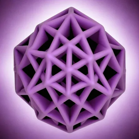 <lora:purple_neon-03:1> purple theme, monochrome, dodecahedron