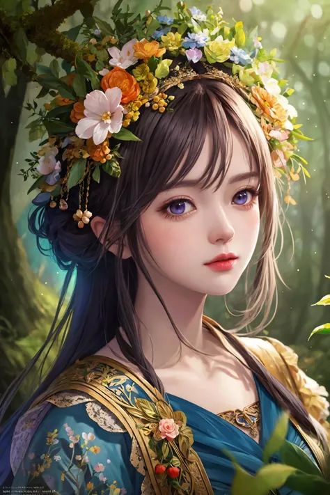 masterpiece,best quality,high quality,extremely detailed CG unity 8k wallpaper,An enchanting and dreamy scene of a fantasy forest,with towering trees,glowing mushrooms,and hidden fairy glens,creating a sense of mystique and enchantment,artstation,digital i...