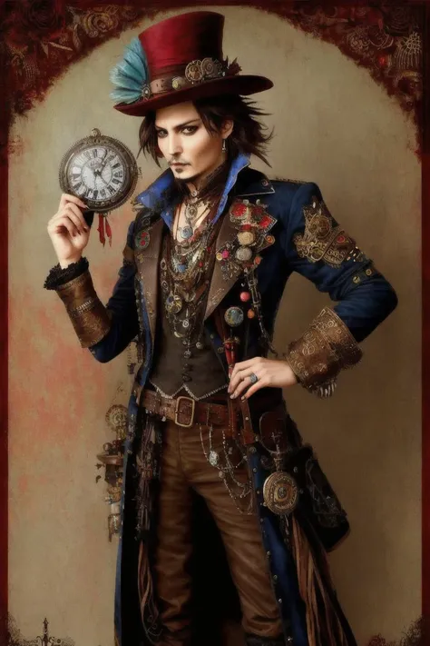 johnny depp steampunk style, American McGees mechanical mad hatter