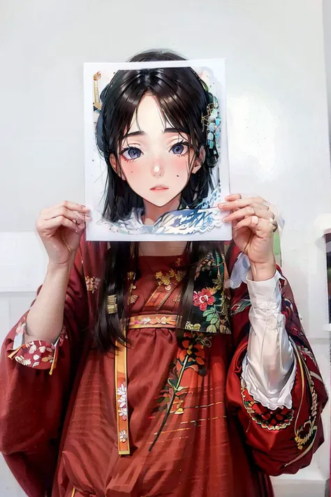 masterpiece, best quality, <lora:pif:1>,paperinface,1girl, <lora:hanfu:1>,hanfu,chinese clothes,