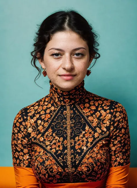 a stunning intricate full color portrait of (sks woman:1), wearing a black turtleneck, epic character composition, by ilya kuvsh...