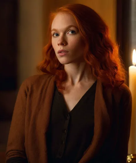 <lora:DollyLittle_SDXL_v1.2-000014:1>  ((ohwx))
(beauty photo:1.2)
astonishingly beautiful photographic output, the petite redhead is captured in a romantic, intimate portrait, surrounded by the warm glow of candlelight. The photograph, taken by the renown...