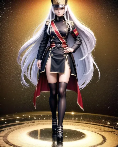 (masterpiece, best quality),altair,1girl,uniform, full body, standing, looking at viewer, black legwear,