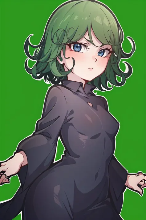 die-cut sticker, sticker, tatsumaki, black clothes, (simple background, solid outline),  <lora:tatsumakiOnePunchMan_v11:0.5> , <lora:easy_sticker:1>, ((masterpiece)), (best quality), 8k, ultra-detailed, absurdress