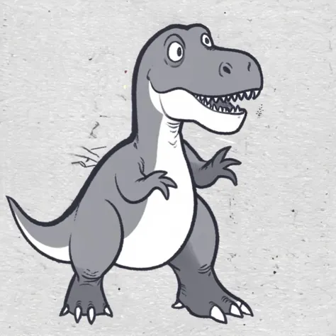 Grayscale,cartoon,Dinosaur,<lora:pingunuldoll:0.8>