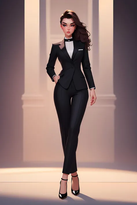 amazing full body photo of S135_BogdanaKadritskaya, petite, no makeup, tuxedo, sunlight, ProfessionalDetail, SkinDetail <lora:CoolWear:0.6> <lora:ClothingAdjuster3:-0.8>