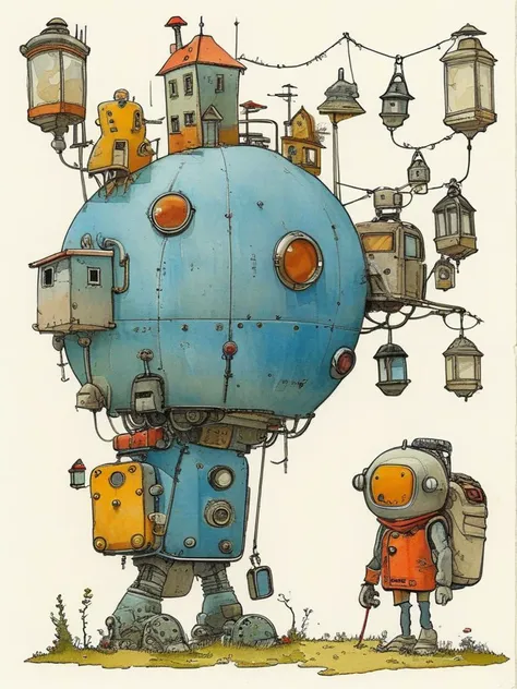 masterpiece,best quality,popsurrealism art,masterpiece,illustration,watercolor,ink,<lora:tbh105-sdxl-dim64:1>,style of Mattias Adolfsson,street:1.5